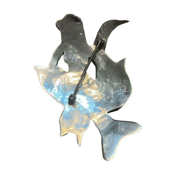 Taxco Sterling Silver Whimsical Mermaid Brooch - Picture 2 of 4